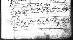 Preview of 1709 Baptismal Record.