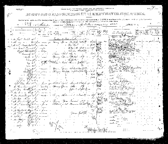 Preview of 1905 SS Statendam manifest.