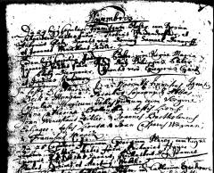 Preview of 1726 Marriage Register.